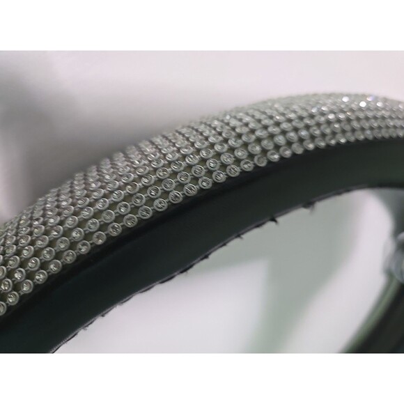 Car Diamond Leather Steering Wheel Cover Bling Crystal 15" Round Pretty Snug - Picture 7 of 12